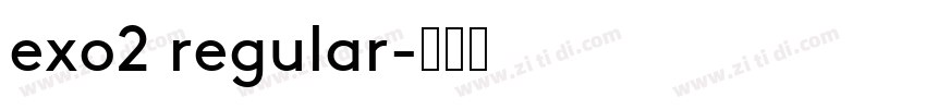 exo2 regular字体转换